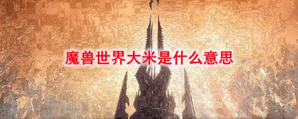 魔獸世界大米是什么意思 魔獸世界大米是啥意思